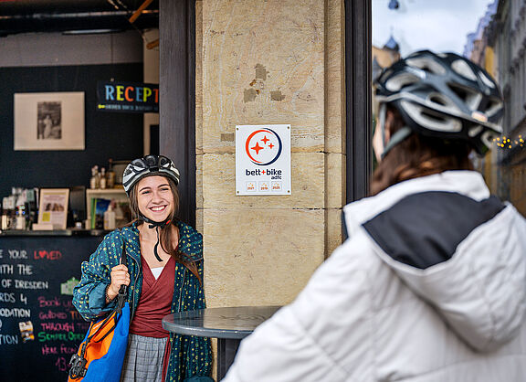 Das Bett+Bike-Logo kennzeichnet fahrradfreundliche Gastbetriebe