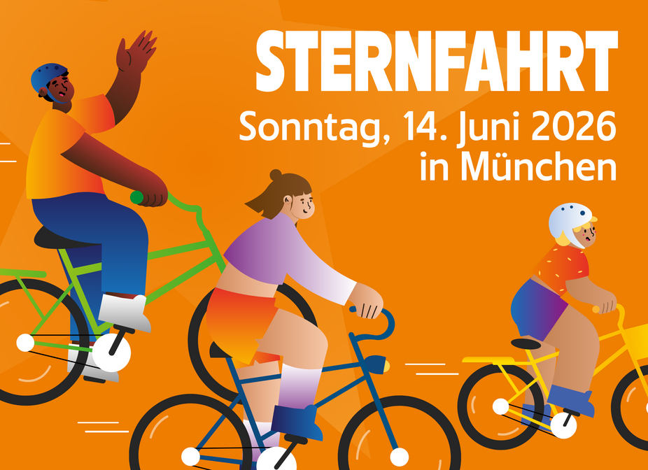 Sternfahrt26 Bild Webseite/Newsletter Sternfahrt26 Illustration Radfahrende