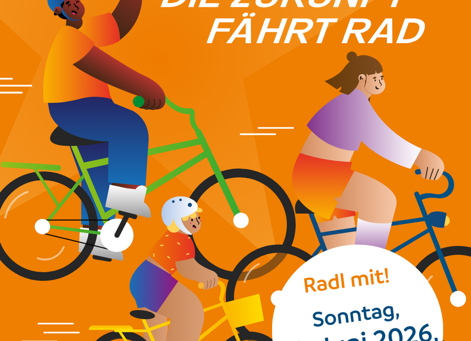 Sternfahrt26 SharePic Illu Illustration Radfahrende